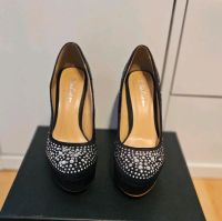 High Heels Schwarz mit Steinchen Glitzer Strass Gr 36 Bayern - Collenberg Vorschau