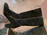 Damen Echt-Wildlederstiefel schwarz Größe 38 Hessen - Neuental Vorschau