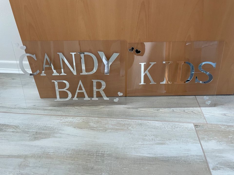 Candy Bar Schild auf Acryl Platte in Hövelhof