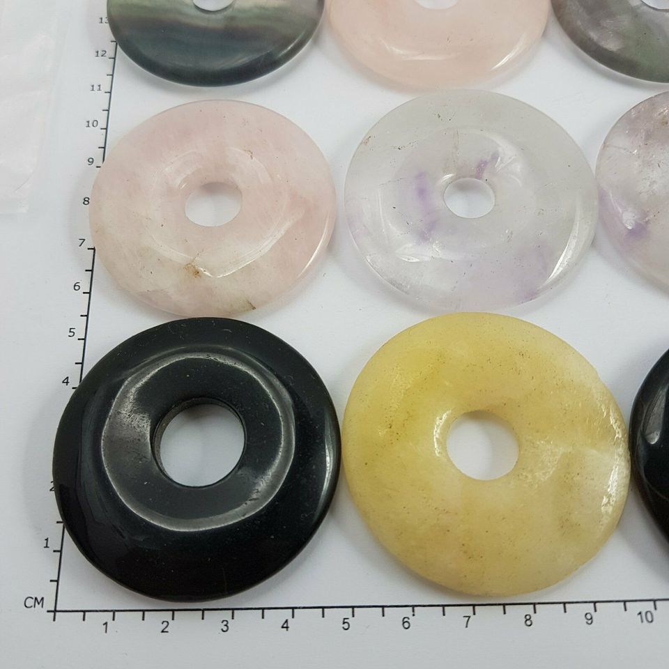 10 Riesen Edelstein - Donuts ( ges. 290 Gramm ) je 50 mm in Recklinghausen