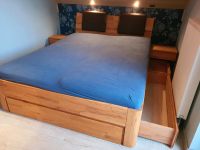 Schlafzimmer Massivholz Doppelbett 160x200 + Schwebetürenschrank Sachsen - Dohna Vorschau
