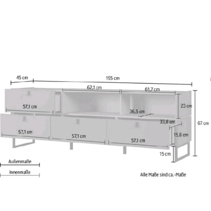 GERMANIA TV-Lowboard Sideboard Kommode in Beelen