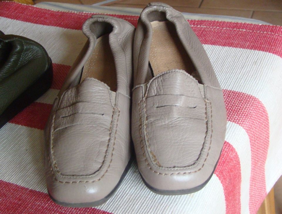 Slipper von Vitaform Gr. 37 weiches Leder super bequem 20,-/Paar in Siersleben