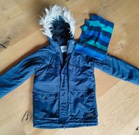 Winterjacke blau mit Kapuze und Fell Gr.146 - wie neu - Baden-Württemberg - Ihringen Vorschau