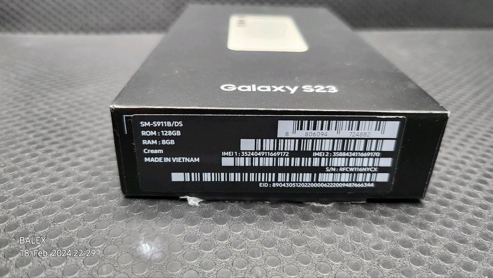 SAMSUNG Galaxy S23 5G Cream SM-S911B/DS 128Gb in Königsbrunn