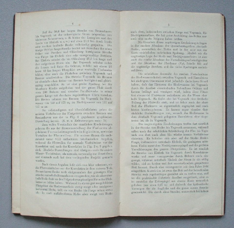 Bremen Bremerhaven Weser 1888 - Die Korrektion der Unterweser in Bremen