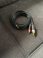 Stereo Audio Kabel Adapter 3,5 mm Klinke auf zweimal Cinch Baden-Württemberg - Mosbach Vorschau