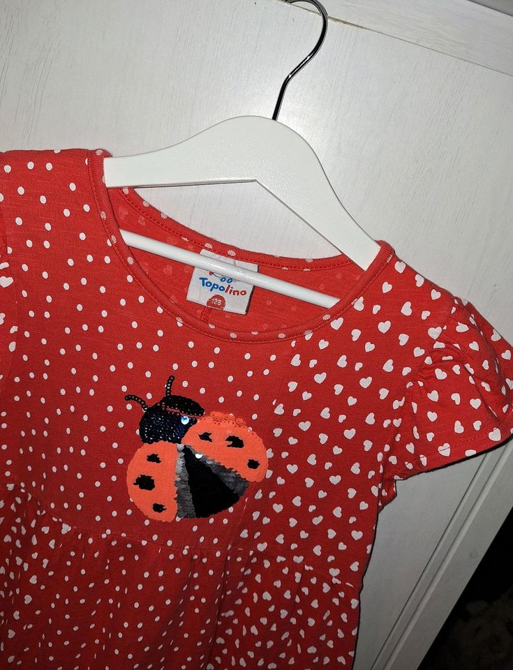 Kleid Marienkäfer Topolino Gr. 128 Rot Sommerkleid Tunika in Regensburg