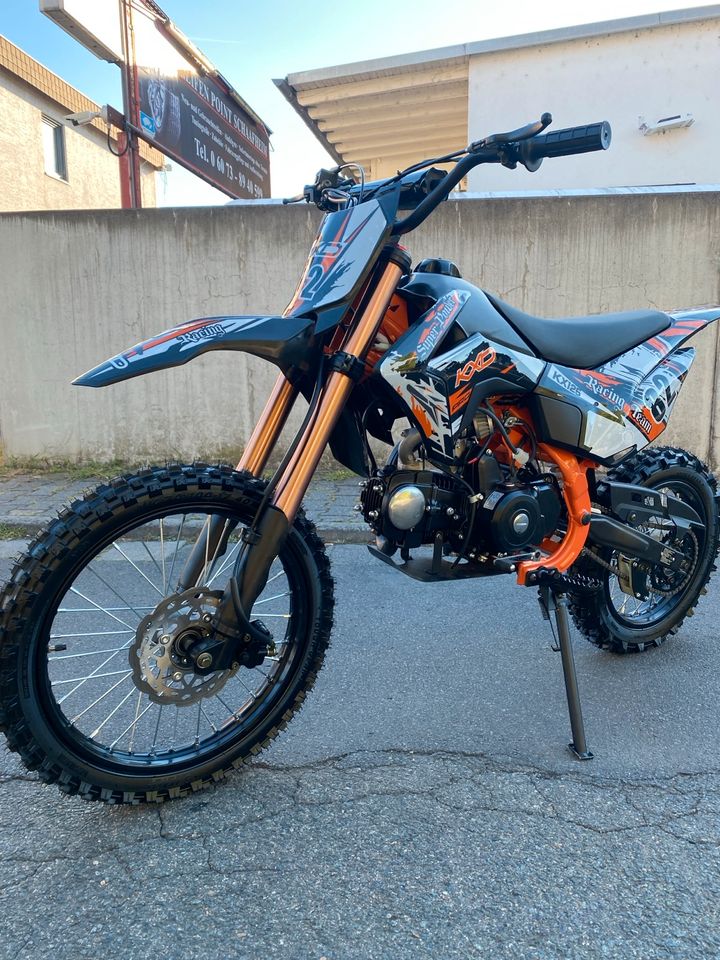 Pit Bike 125ccm KXD NEU Cross 17/14 Zoll Dirtbike Pitbike E-Start in Aschaffenburg