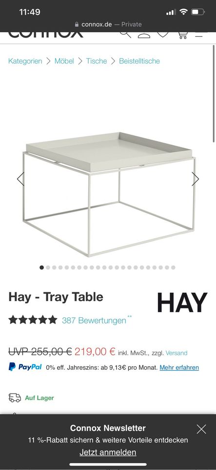 HAY Tray Table - Design Couchtisch in Frankfurt am Main