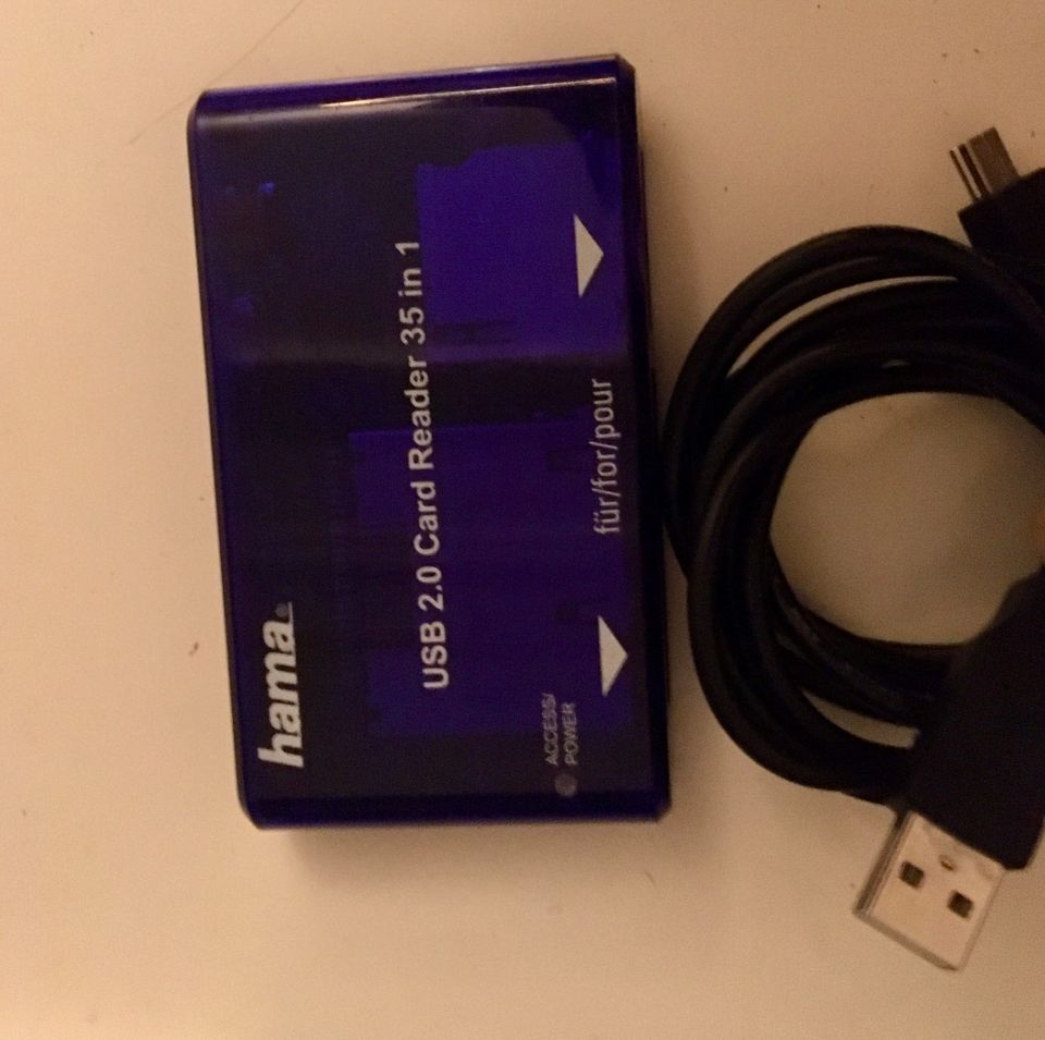 hama USB 2.0 Kartenleser Card Reader Writer 35 in 1 blau in Berlin