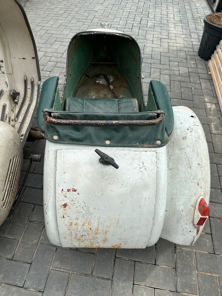 Vespa 125N Wideframe Beiwagen Gespann Rennmotor in Calberlah