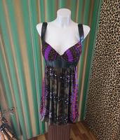 Amisu Kleid Party Sommer Kurz Babydoll Blumen Bunt Kunstleder M Saarland - Überherrn Vorschau