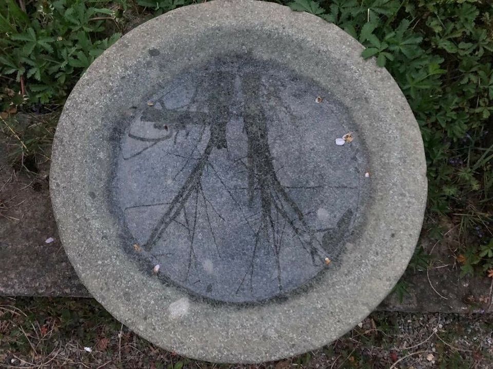 Wasserschale Naturstein Basanit Vogeltränke Vogelbad Schale in Hattenhofen