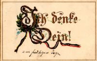 PK "Ich denke Dein!", verzierter Schriftsatz, 1917 gelaufen Oschersleben (Bode) - Oschersleben Vorschau