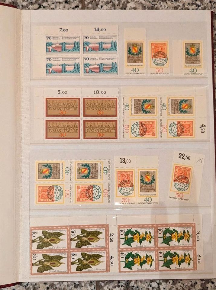 Briefmarken Randvierer vom Bogen in Flieden