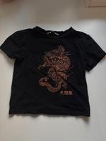 T-Shirt schwarz mit Drache Aufdruck Bayern - Fürth Vorschau