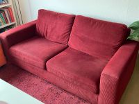 Sofa, weinrot, Cordbezug Frankfurt am Main - Nieder-Eschbach Vorschau