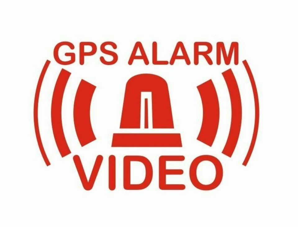 6 Stück GPS Alarm VIDEO System gespiegelt für Innenseite Aufklebe in Wedel
