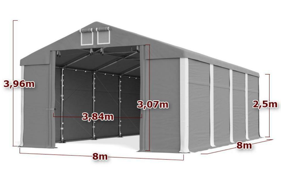 Lagerzelt Winter Plus SD 8x8x2,5 Garage Industriezelt in Görlitz