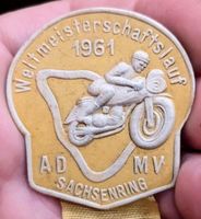 DDR Abzeichen Sachsenring 1961 Weltmeisterschaftslauf ADMV Eilsleben - Wormsdorf Vorschau