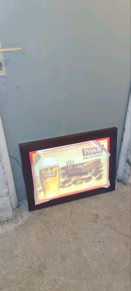 Tyskie Bild 67cm x 52cm Reklame LED Werbung Bier Party Keller in Dortmund