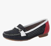 Rieker, Slipper/Loafer, Damen-Sommerschuh, Gr. 40, blau/rot Sachsen - Drebach Vorschau