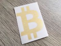 Bitcoin Aufkleber - Gold gebürstet 7x10 cm - Sticker Nordrhein-Westfalen - Bergneustadt Vorschau