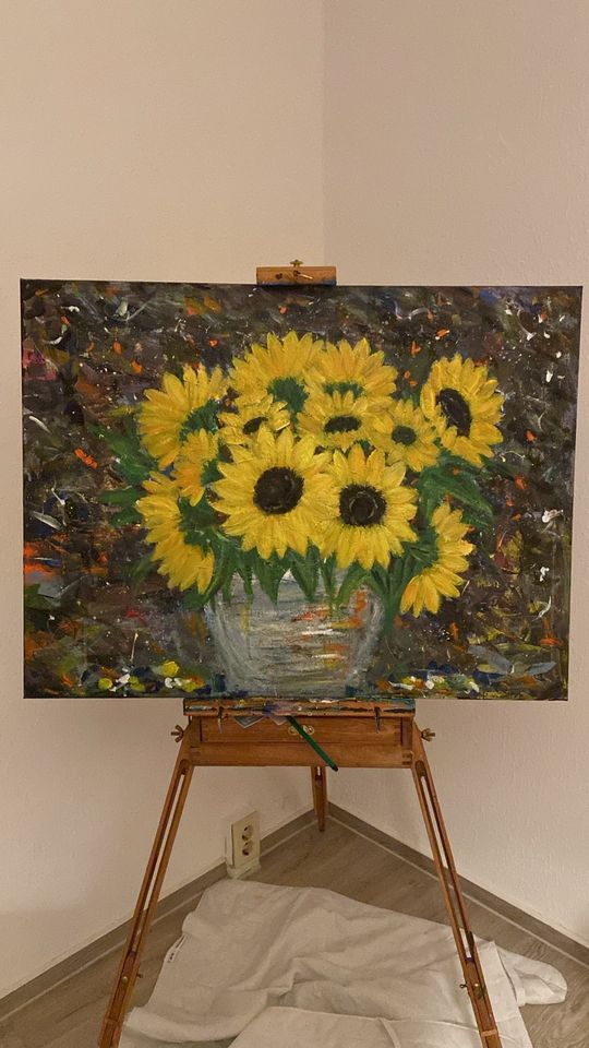 Sonnenblumen Acrylbild in Neubrandenburg