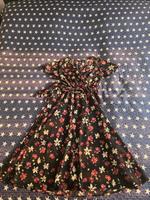 S M 36 38 Kleid floral schwarz Coctailkleid Strandkleid shein blu Niedersachsen - Osnabrück Vorschau