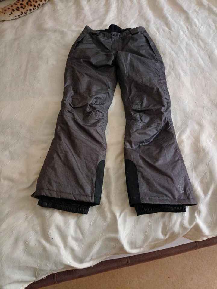 Skihose Schneehose *neuwertig Gr 146/152 silber grau Anthrazit in Gundelfingen