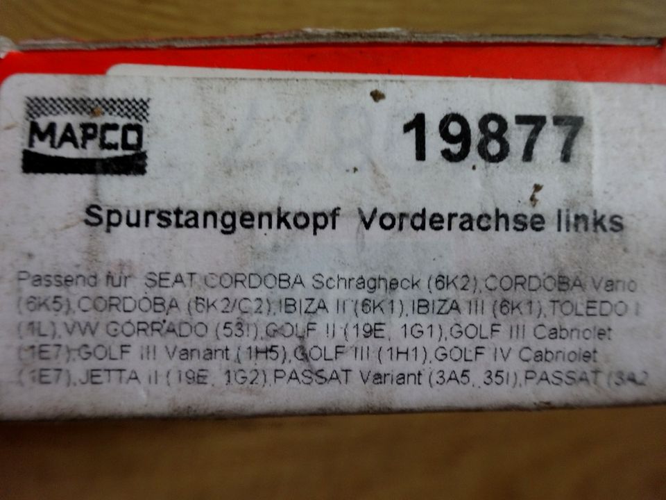 Spurstangenkopf Vorderachse links VW Golf,Passat,Corado,Seat in Neustadt (Dosse)