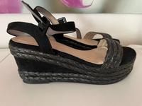 Sandalen Sandaletten Plateau Kunstleder Schwarz 40 NEU Bayern - Kumhausen Vorschau