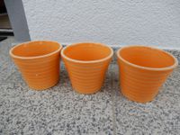 3 x Übertopf Keramiktopf Blumentopf orange 11 cm geringelt Bayern - Nordendorf Vorschau