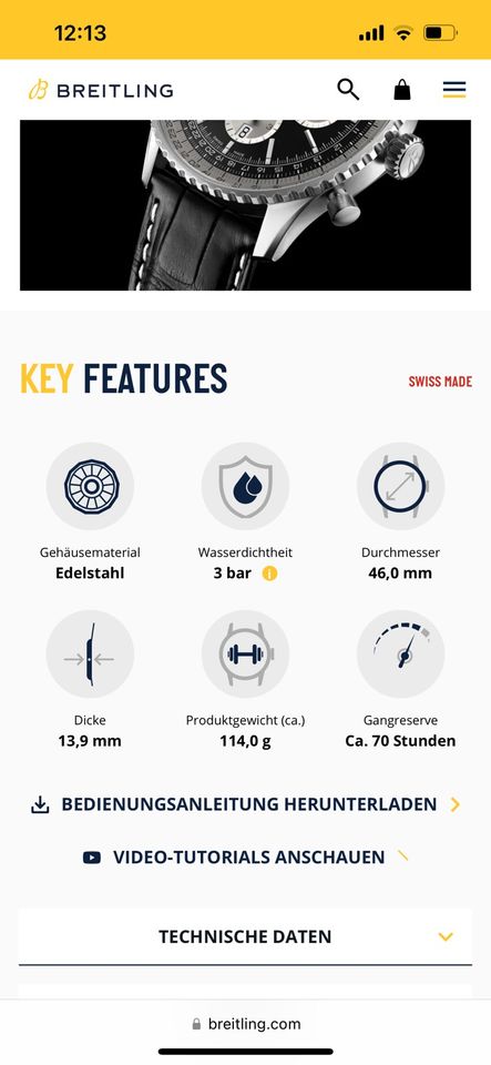 BREITLING NAVITIMER B01 CHRONOGRAPH 46 - AB0137211B1P1 in Groß-Rohrheim