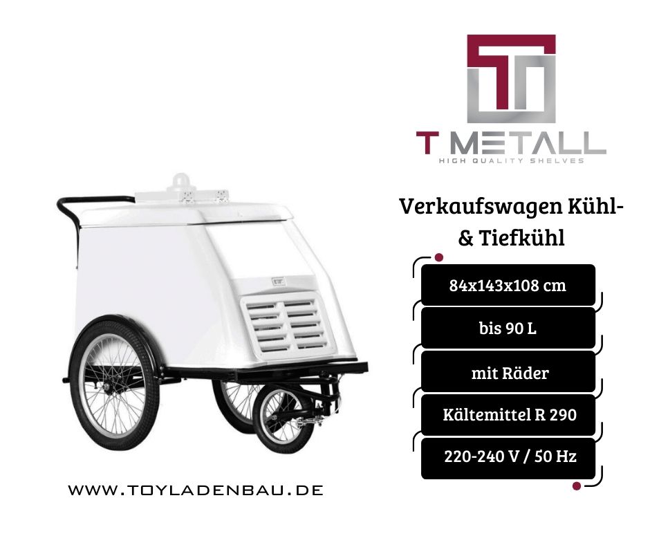 Mobiler Eiswagen, Eis-Verkaufswagen, Eiswagen, Mobile Eistruhe, Mini Eistruhe Mobil in Herne