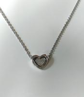 Echt Silber Fossil Halskette Kette Herz mit Glitzersteinchen Bochum - Bochum-Nord Vorschau