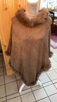 Poncho camel / beige mit Kunstfell  Goldglitzer NEU  Saarbrücken-Halberg - Schafbrücke Vorschau