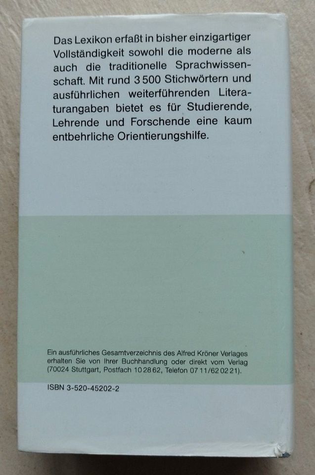 Buch "Lexikon der Sprachwissenschaft" Hadumod Bußmann in Tappenbeck