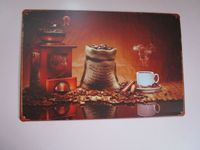 Kaffeemühle, Kaffeesack, Kaffee Blechschild für Cafe, Theke, Bar Hessen - Limburg Vorschau