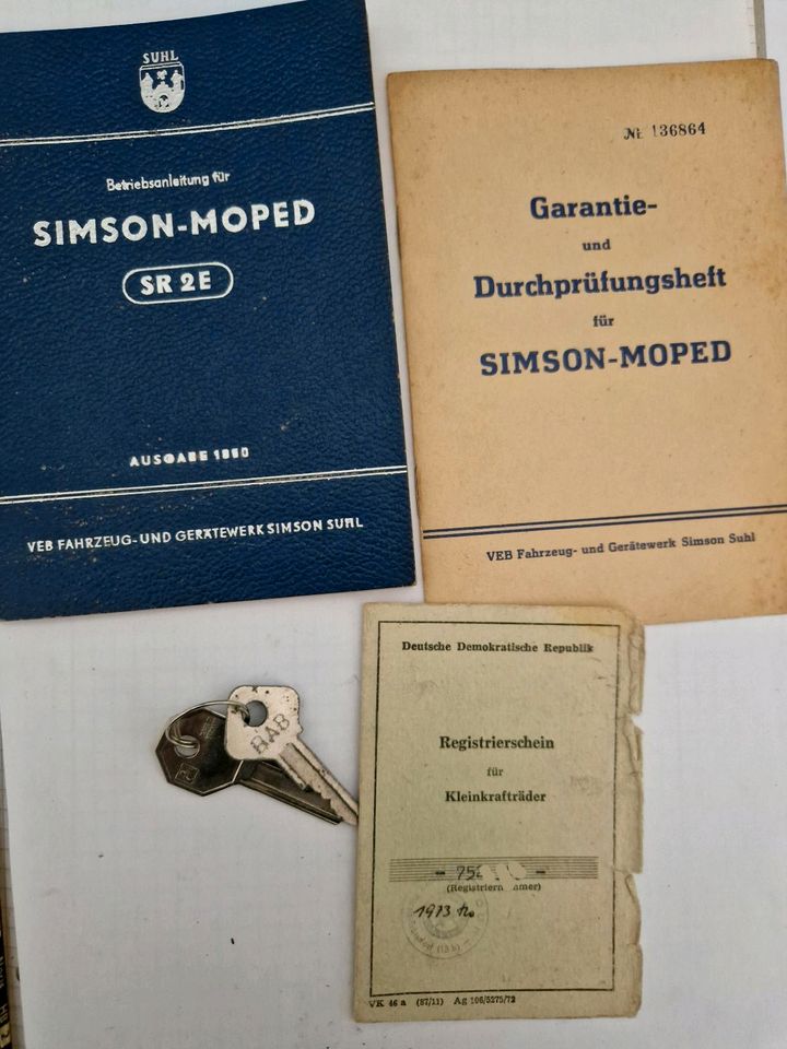 Simson SR2E DDR Papiere Patina 1961 Originallack in Hoyerswerda