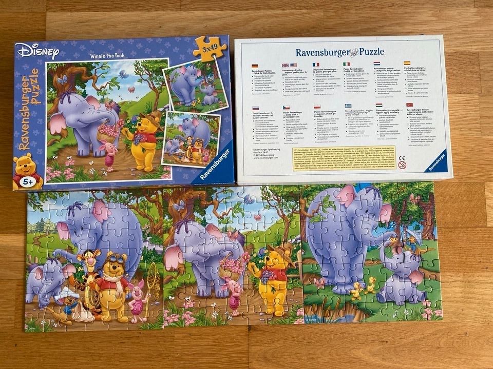Puzzle 3x49 Teile Winnie Pooh Tiger 5+ in Wuppertal