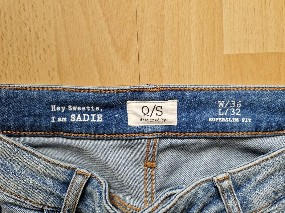 ❤️ Q/S by S. Oliver Jeans Damen Modell Sadie blau Gr. 36 Länge 32 in Mühlheim am Main