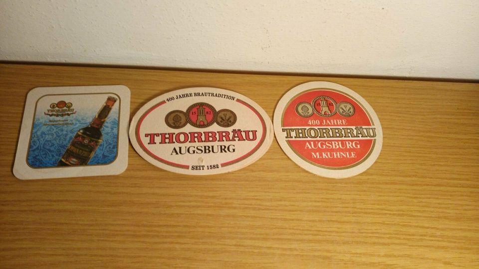 Augsburg Thorbräu 3 verschiedene Bierdeckel in Dillingen (Donau)