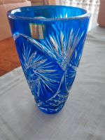 Blaue Kristall Vase handgeschliffen Bayern - Weisendorf Vorschau