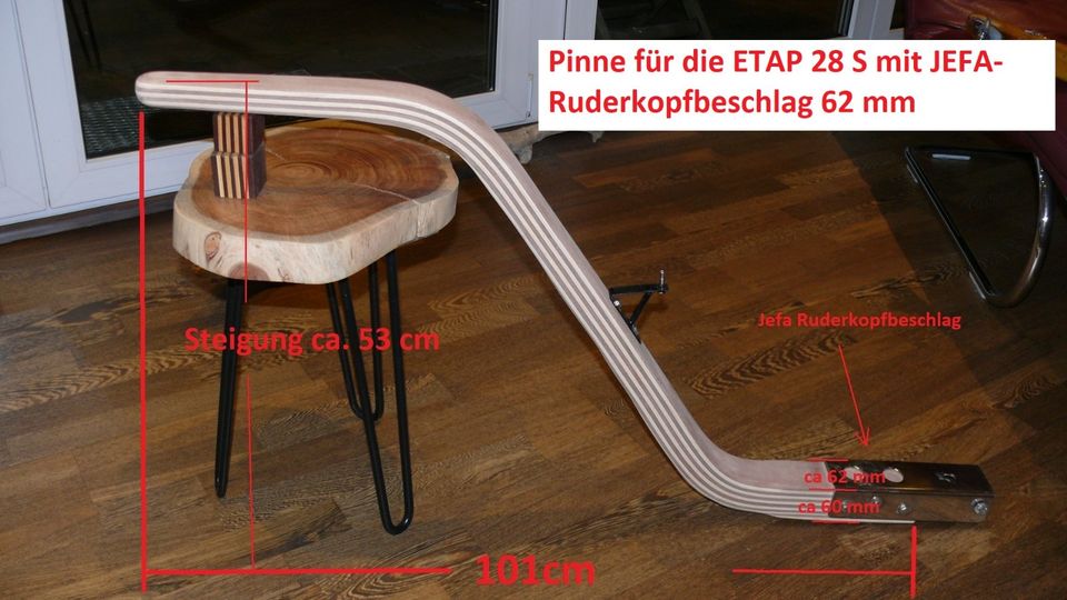 Pinne Ruder Steuer Helmstok für eine ETAP 28 S nach Maß in Gladbeck