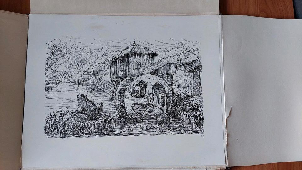 13 Original-Lithographien von Alfred Kubin, signiert in Redwitz a d Rodach