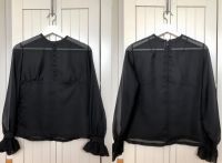 Vintage 70-er Bluse schwarz Baden-Württemberg - Heidelberg Vorschau