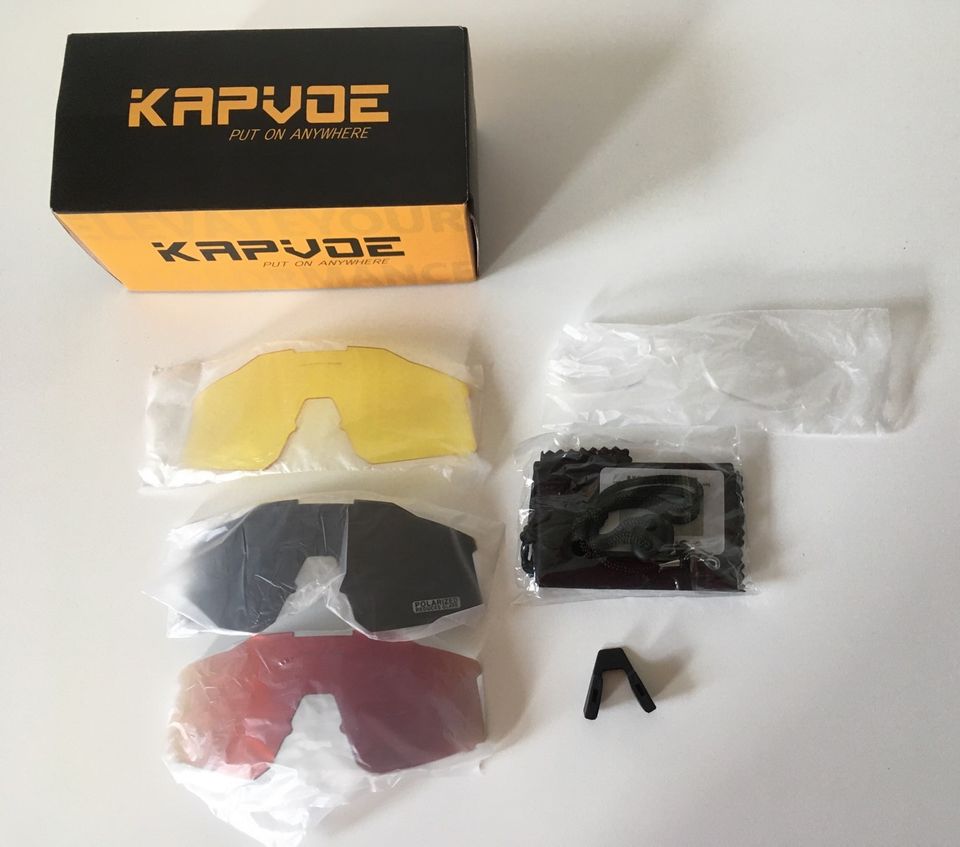 Kapvoe TR90 austauschbare Gläser und Tasche - Fahrradbrille in Berlin