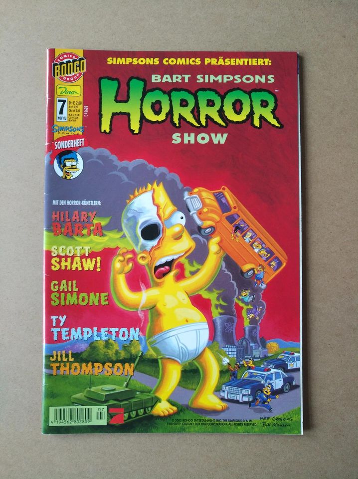 Bart Simpsons Horror Show Comic 7 Nov 03 in Hildesheim